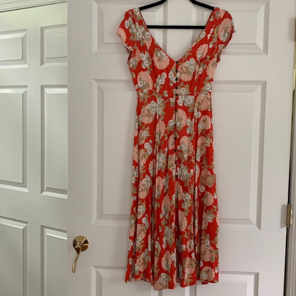 Urban Outfitters Malena Button Down MIDI Dress - Size XSMALL